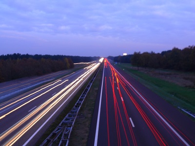 Picture of a highway at dusk